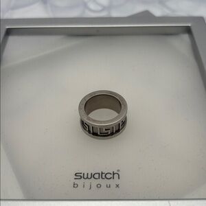 Swatch Bijoux Silver Toned Ring - size 5